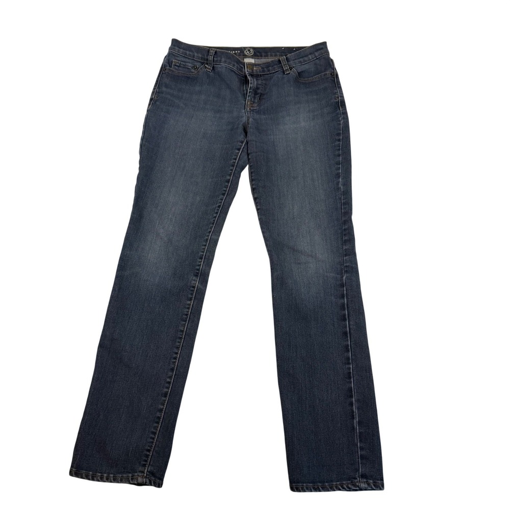 Modern Fit Straight Leg Jeans Womens 6 Blue Medium Wash Stretch Denim‎